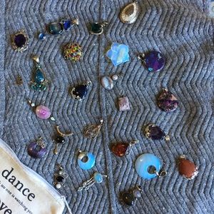 LOT Gem Stone Pendants 25